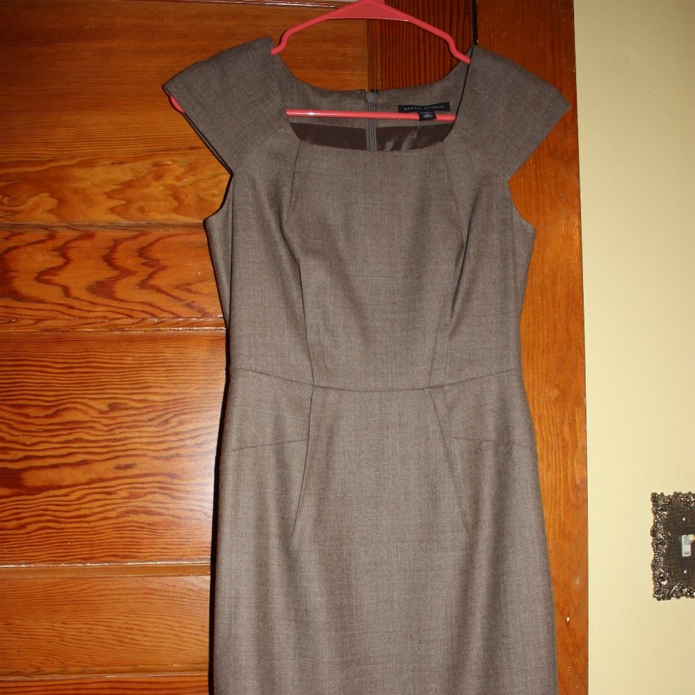Stretch Banana Republic Work Dress Square-Neck
